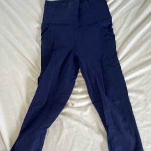 Navy Blue Lululemon Leggings 3/4 length leggings.